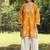 Yellow lawn printed kurta-sets