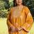 Yellow lawn printed kurta-sets