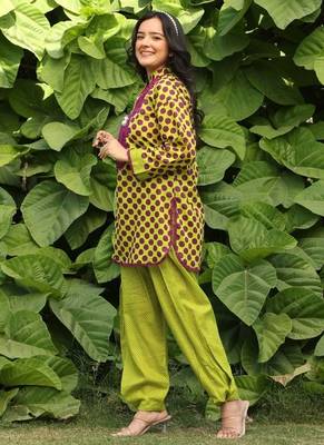 Green lawn printed kurta-sets 3