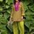 Green lawn printed kurta-sets