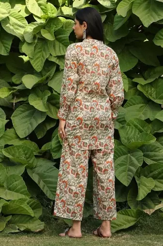 Green lawn printed Co-ord set
