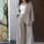 Grey cotton printed kurta-sets