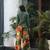 Green cotton printed Dress set