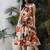 Orange cotton printed kurta-sets