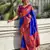 Blue silk blend Saree With Paithani Weaved Pallu And Blouse