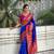 Blue silk blend Saree With Paithani Weaved Pallu And Blouse