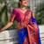 Blue silk blend Saree With Paithani Weaved Pallu And Blouse