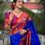 Blue silk blend Saree With Paithani Weaved Pallu And Blouse