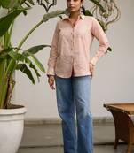 Light-red cotton printed shirt