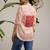 Light-red cotton printed kurta-sets