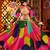 Multi-Color Muslin Mirror Work Navratri Wear Lehenga Choli