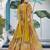 Yellow Digital Printed with Dori and Zari embroidered Chinnon Silk haldi lehenga