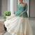 GREEN PRINT GAMTHI PATCH WORK COTTON NAVRATRI  STITCHED LEHENGA CHOLI