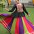 BLACK MULTICOLOR KUTCHI GAMTHI WORK RAYON NAVRATRI STITCHED LEHENGA CHOLI