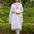 Thread work on Viscose Fabric Straight Kurta, Pant and Dupatta Set