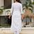 Thread work on Viscose Fabric Straight Kurta, Pant and Dupatta Set