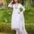 Thread work on Viscose Fabric Straight Kurta, Pant and Dupatta Set
