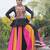 BLACK MULTICOLOR KUTCHI GAMTHI WORK RAYON NAVRATRI STITCHED LEHENGA CHOLI