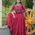 MAROON KUTCHI GAMTHI THREAD EMBROIDERED RAYON NAVRATRI  STITCHED LEHENGA CHOLI KOTI
