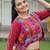 MAROON KUTCHI GAMTHI THREAD EMBROIDERED RAYON NAVRATRI  STITCHED LEHENGA CHOLI KOTI