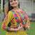 PARROT KUTCHI GAMTHI THREAD EMBROIDERED RAYON NAVRATRI  STITCHED LEHENGA CHOLI KOTI