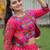 PINK KUTCHI GAMTHI THREAD EMBROIDERED RAYON NAVRATRI  STITCHED LEHENGA CHOLI KOTI