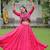 PINK KUTCHI GAMTHI THREAD EMBROIDERED RAYON NAVRATRI  STITCHED LEHENGA CHOLI KOTI