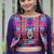 PURPLE KUTCHI GAMTHI THREAD EMBROIDERED RAYON NAVRATRI  STITCHED LEHENGA CHOLI KOTI