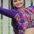 PURPLE KUTCHI GAMTHI THREAD EMBROIDERED RAYON NAVRATRI  STITCHED LEHENGA CHOLI KOTI