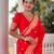 Red Soft Silk Blend Saree With Zari Weaving Meenakari Design