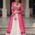 PINK WHITE PRINT KUTCHI GAMTHI COTTON NAVRATRI STITCHED LEHENGA CHOLI