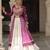 PURPLE WHITE PRINT KUTCHI GAMTHI COTTON NAVRATRI STITCHED LEHENGA CHOLI