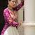 PURPLE WHITE PRINT KUTCHI GAMTHI COTTON NAVRATRI STITCHED LEHENGA CHOLI