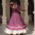 PURPLE WHITE PRINT KUTCHI GAMTHI COTTON NAVRATRI STITCHED LEHENGA CHOLI