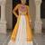 YELLOW WHITE PRINT KUTCHI GAMTHI COTTON NAVRATRI STITCHED LEHENGA CHOLI