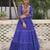 BLUE BANDHANI PRINT GAMTHI EMBROIDERED GEORGETTE NAVRATRI  STITCHED LEHENGA CHOLI