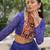BLUE BANDHANI PRINT GAMTHI EMBROIDERED GEORGETTE NAVRATRI  STITCHED LEHENGA CHOLI