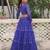 BLUE BANDHANI PRINT GAMTHI EMBROIDERED GEORGETTE NAVRATRI  STITCHED LEHENGA CHOLI