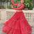 RED BANDHANI PRINT GAMTHI EMBROIDERED GEORGETTE NAVRATRI  STITCHED LEHENGA CHOLI