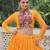 YELLOW BANDHANI PRINT GAMTHI EMBROIDERED GEORGETTE NAVRATRI STITCHED LEHENGA CHOLI