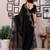 Black shimmer fabric diamond work saree with unstitched blouse