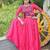 PINK KUTCHI GAMTHI THREAD EMBROIDERED RAYON NAVRATRI  STITCHED LEHENGA CHOLI KOTI