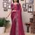 Pink shimmer fabric diamond work saree with unstitched blouse