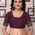 Purple shimmer fabric diamond work saree with unstitched blouse