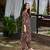 Green cotton floral printed straight kurta with afghani salwar
