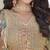 Beige Digital Printed with Dori and Zari embroidered Chinnon Silk Bollywood lehenga