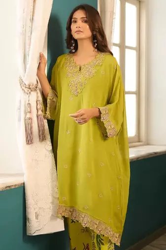 Aster fern premium fusion wear kaftan set