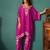 Aster grape premium fusion wear kaftan set