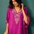 Aster grape premium fusion wear kaftan set