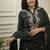 Dark Green Embroidered Cotton Suit Set with Dupatta